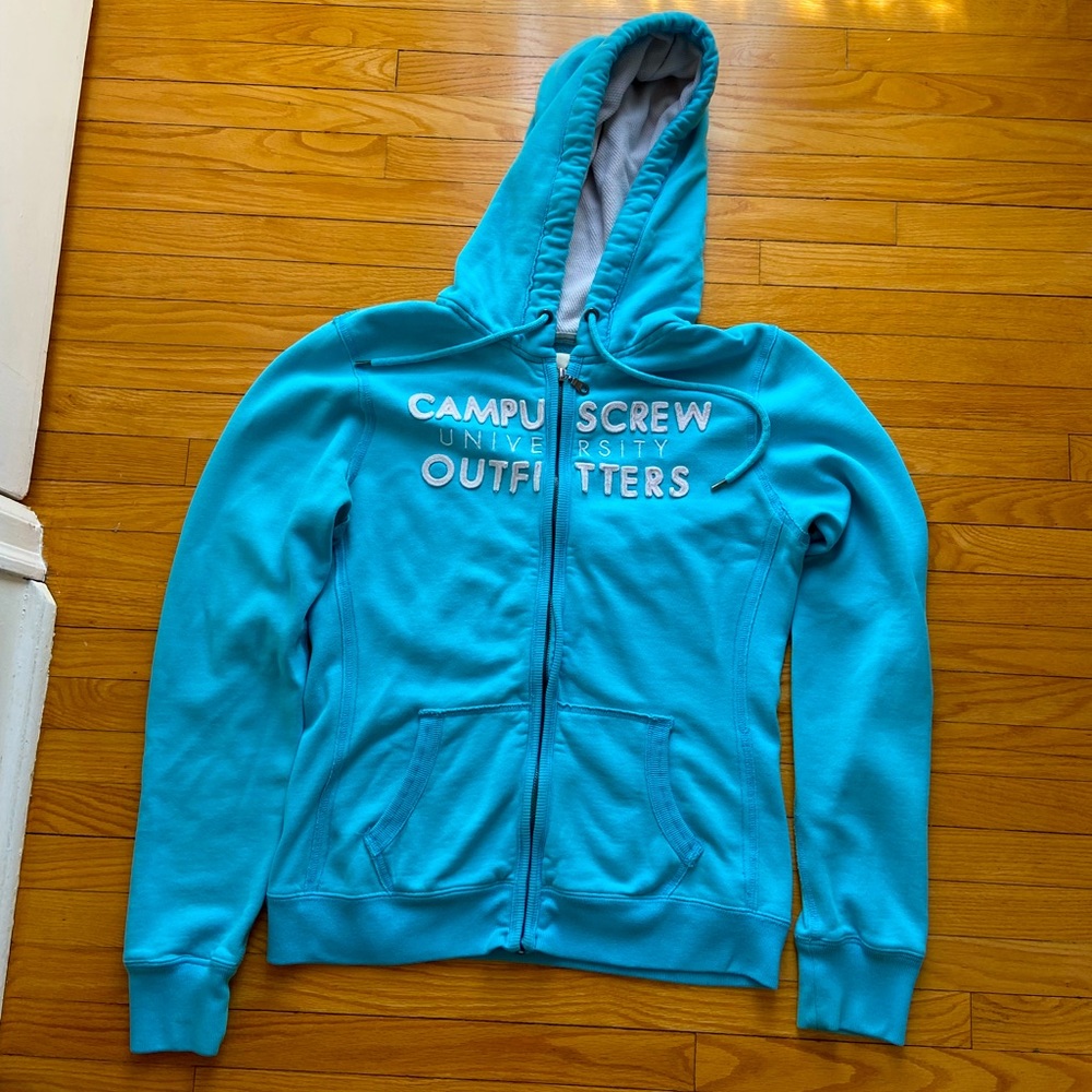 Campus Crew Blue Zip Hoodie (large)